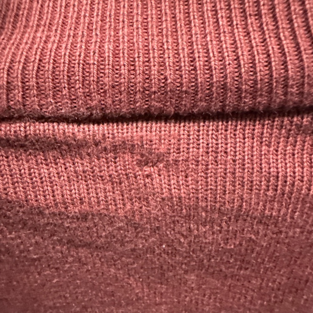 Men's Burgundy Mockneck Sweater - Picture 4 of 4